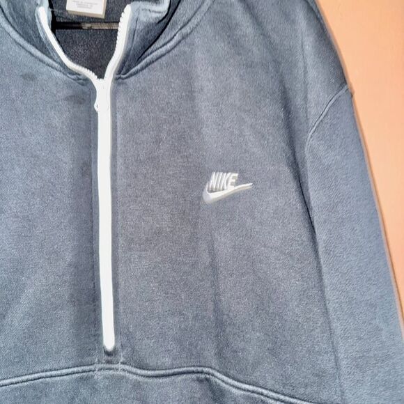 Nike Men's Vintage Black 1/2 Zip Pullover Athletic Fleece Jacket - Size XL - Picture 6 of 7
